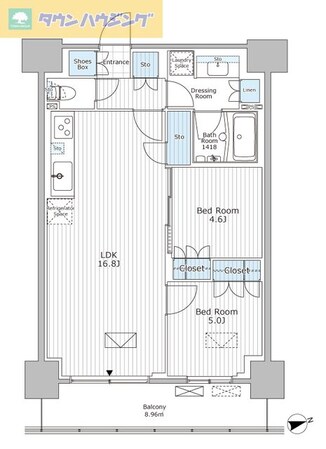 パークアクシス市川の物件間取画像